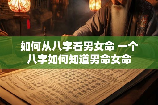 如何从八字看男女命 一个八字如何知道男命女命 如何从八字看男女命 一个八字如何知道男命女命
