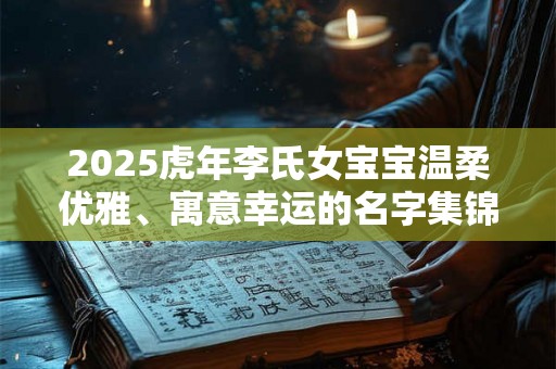 2025虎年李氏女宝宝温柔优雅、寓意幸运的名字集锦