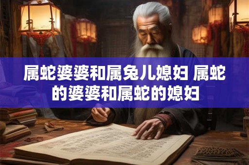 属蛇婆婆和属兔儿媳妇 属蛇的婆婆和属蛇的媳妇 属蛇婆婆和属兔儿媳妇 属蛇的婆婆和属蛇的媳妇
