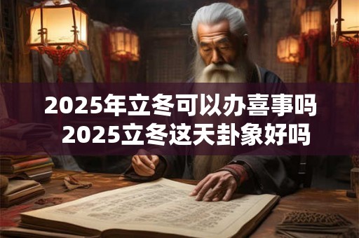 2025年立冬可以办喜事吗  2025立冬这天卦象好吗