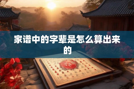 家谱中的字辈是怎么算出来的 家谱中的字辈是怎么算出来的