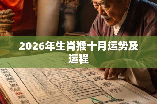 2026年生肖猴十月运势及运程 2026年生肖猴十月运势及运程