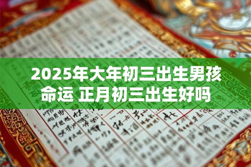 2025年大年初三出生男孩命运 正月初三出生好吗 2025年大年初三出生男孩命运 正月初三出生好吗