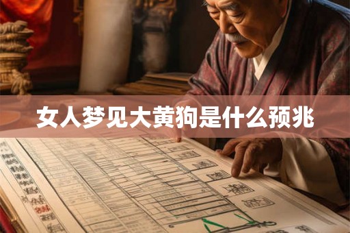 女人梦见大黄狗是什么预兆