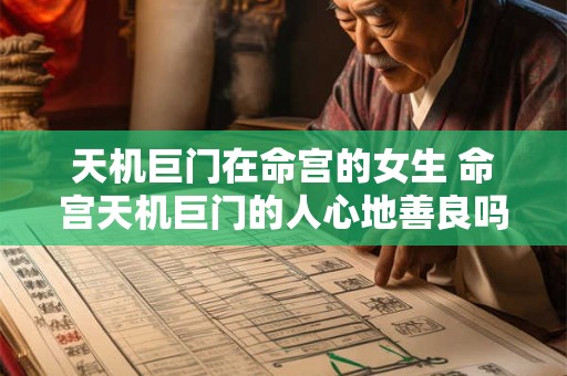 天机巨门在命宫的女生 命宫天机巨门的人心地善良吗