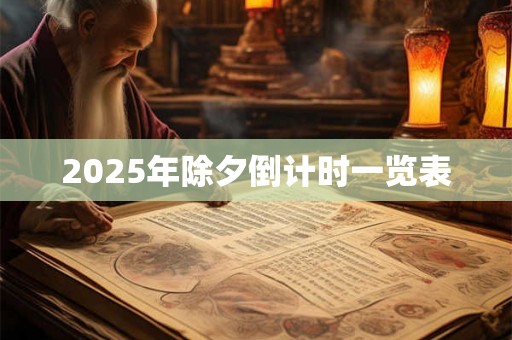 2025年除夕倒计时一览表 2025年除夕倒计时一览表