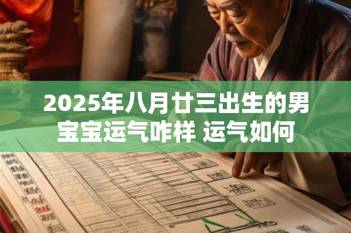 2025年八月廿三出生的男宝宝运气咋样 运气如何 2025年八月廿三出生的男宝宝运气咋样 运气如何