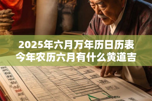 2025年六月万年历日历表今年农历六月有什么黄道吉日 2025年六月万年历日历表今年农历六月有什么黄道吉日