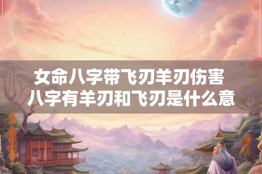 女命八字带飞刃羊刃伤害 八字有羊刃和飞刃是什么意思 女命八字带飞刃羊刃伤害 八字有羊刃和飞刃是什么意思