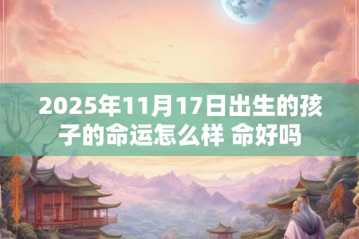 2025年11月17日出生的孩子的命运怎么样 命好吗 2025年11月17日出生的孩子的命运怎么样 命好吗