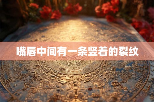 嘴唇中间有一条竖着的裂纹