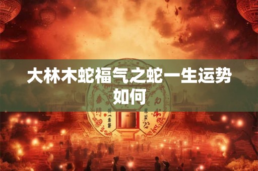 大林木蛇福气之蛇一生运势如何