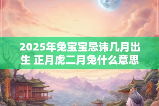 2025年兔宝宝忌讳几月出生 正月虎二月兔什么意思 2025年兔宝宝忌讳几月出生 正月虎二月兔什么意思