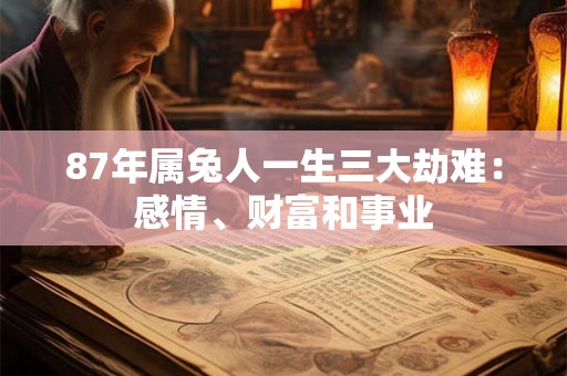 87年属兔人一生三大劫难:感情、财富和事业 87年属兔人一生三大劫难:感情、财富和事业