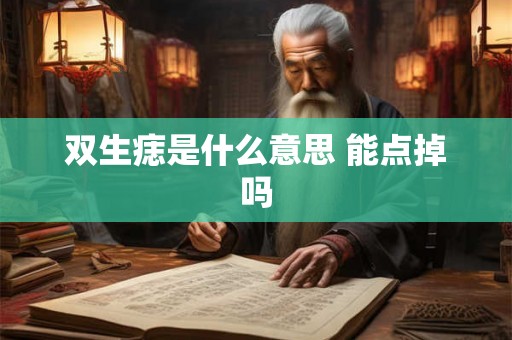 双生痣是什么意思 能点掉吗