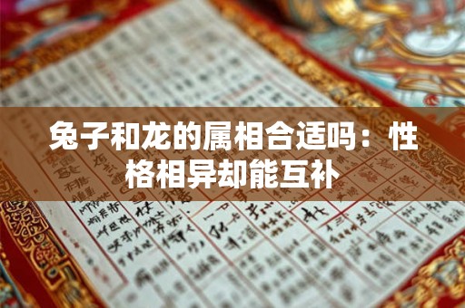 兔子和龙的属相合适吗：性格相异却能互补