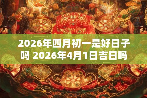 2026年四月初一是好日子吗 2026年4月1日吉日吗 2026年四月初一是好日子吗 2026年4月1日吉日吗