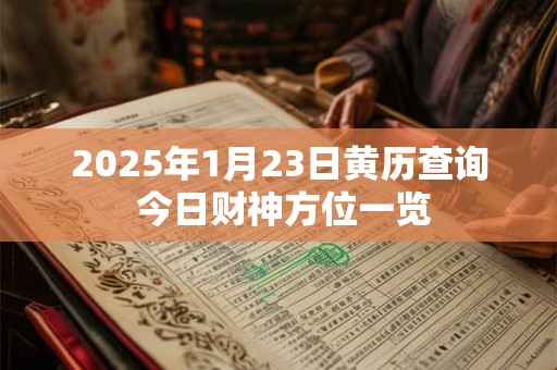2025年1月23日黄历查询 今日财神方位一览 2025年1月23日黄历查询 今日财神方位一览