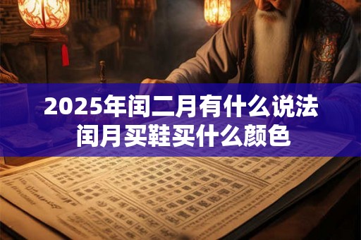 2025年闰二月有什么说法 闰月买鞋买什么颜色 2025年闰二月有什么说法 闰月买鞋买什么颜色