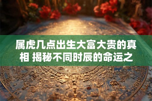 属虎几点出生大富大贵的真相 揭秘不同时辰的命运之道 属虎几点出生大富大贵的真相 揭秘不同时辰的命运之道