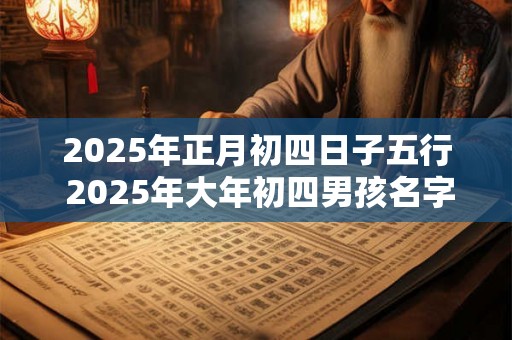 2025年正月初四日子五行 2025年大年初四男孩名字取名