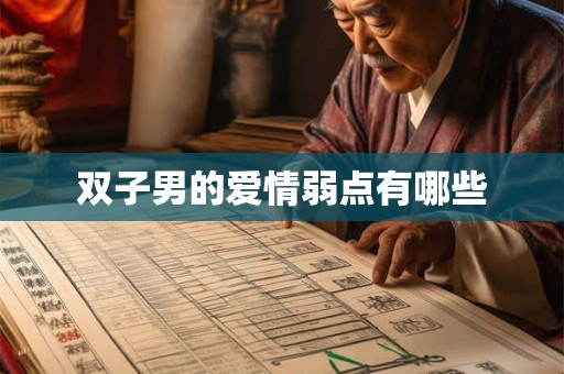 双子男的爱情弱点有哪些