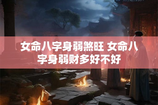 女命八字身弱煞旺 女命八字身弱财多好不好 女命八字身弱煞旺 女命八字身弱财多好不好
