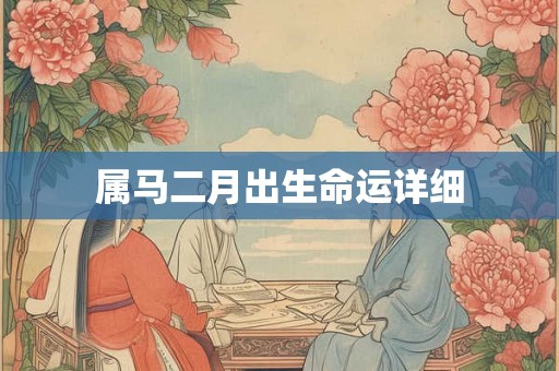 属马二月出生命运详细 属马二月出生命运详细