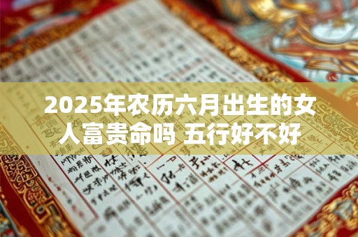 2025年农历六月出生的女人富贵命吗 五行好不好 2025年农历六月出生的女人富贵命吗 五行好不好