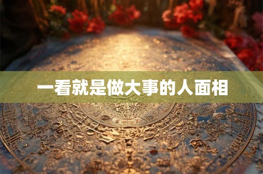 一看就是做大事的人面相 一看就是做大事的人面相