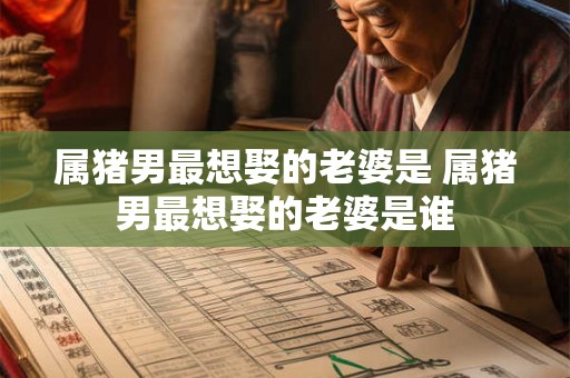 属猪男最想娶的老婆是 属猪男最想娶的老婆是谁 属猪男最想娶的老婆是 属猪男最想娶的老婆是谁
