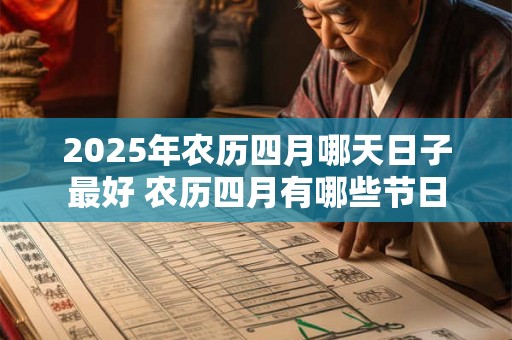 2025年农历四月哪天日子最好 农历四月有哪些节日
