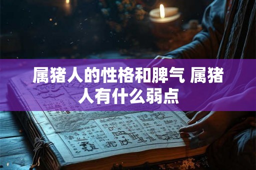 属猪人的性格和脾气 属猪人有什么弱点 属猪人的性格和脾气 属猪人有什么弱点