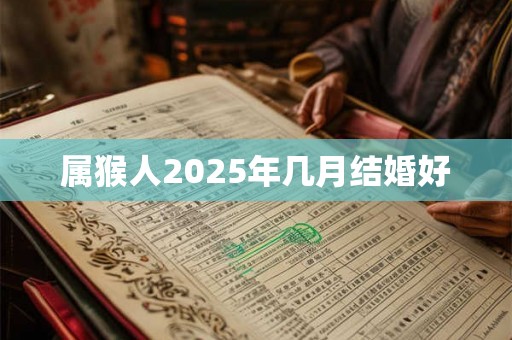 属猴人2025年几月结婚好 属猴人2025年几月结婚好