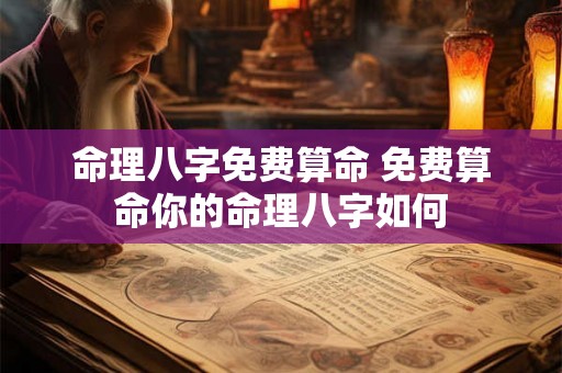 命理八字免费算命 免费算命你的命理八字如何 命理八字免费算命 免费算命你的命理八字如何