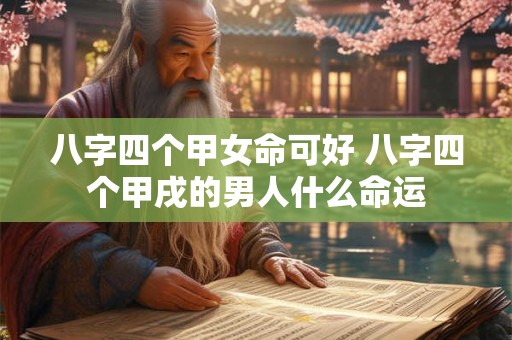八字四个甲女命可好 八字四个甲戌的男人什么命运 八字四个甲女命可好 八字四个甲戌的男人什么命运