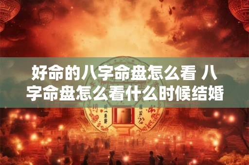 好命的八字命盘怎么看 八字命盘怎么看什么时候结婚 好命的八字命盘怎么看 八字命盘怎么看什么时候结婚