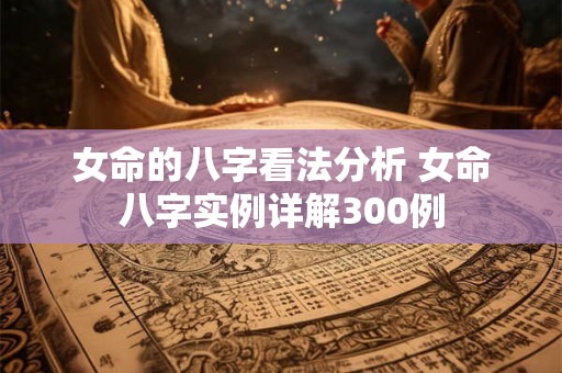 女命的八字看法分析 女命八字实例详解300例 女命的八字看法分析 女命八字实例详解300例