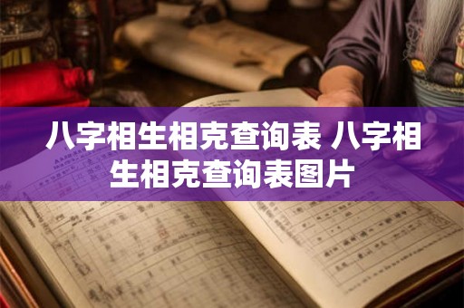 八字相生相克查询表 八字相生相克查询表图片 八字相生相克查询表 八字相生相克查询表图片