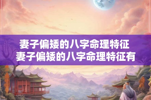 妻子偏矮的八字命理特征 妻子偏矮的八字命理特征有哪些 妻子偏矮的八字命理特征 妻子偏矮的八字命理特征有哪些
