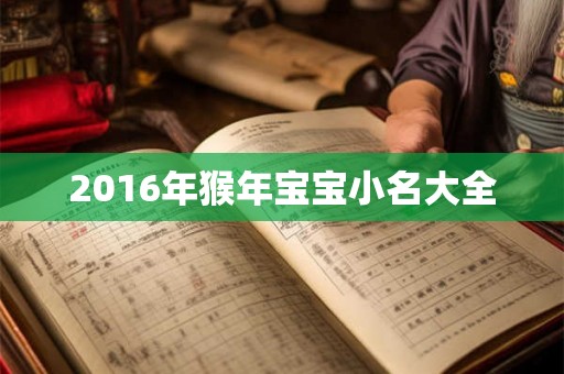 2016年猴年宝宝小名大全