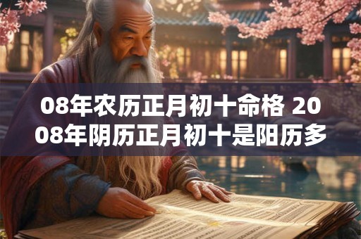 08年农历正月初十命格 2008年阴历正月初十是阳历多少号 08年农历正月初十命格 2008年阴历正月初十是阳历多少号