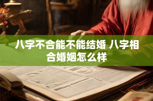 八字不合能不能结婚 八字相合婚姻怎么样 八字不合能不能结婚 八字相合婚姻怎么样