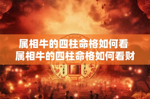 属相牛的四柱命格如何看 属相牛的四柱命格如何看财运 属相牛的四柱命格如何看 属相牛的四柱命格如何看财运