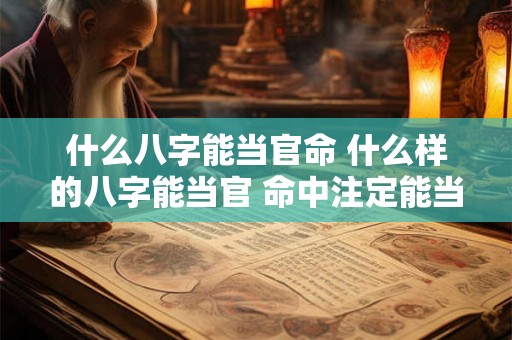 什么八字能当官命 什么样的八字能当官 命中注定能当官的八字 什么八字能当官命 什么样的八字能当官 命中注定能当官的八字