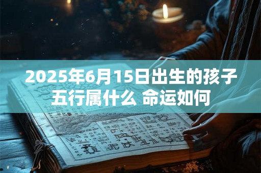 2025年6月15日出生的孩子五行属什么 命运如何
