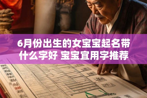 6月份出生的女宝宝起名带什么字好 宝宝宜用字推荐 6月份出生的女宝宝起名带什么字好 宝宝宜用字推荐