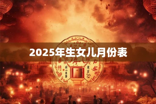 2025年生女儿月份表