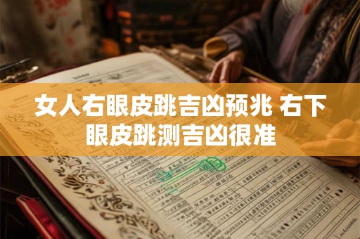 女人右眼皮跳吉凶预兆 右下眼皮跳测吉凶很准