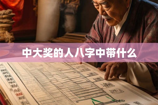 中大奖的人八字中带什么
